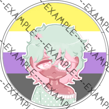 Tourmaline Pride Pins (Dmitri)