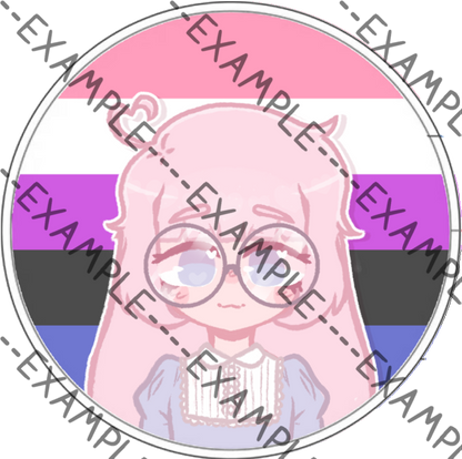 Saber Evans Pride Pins (ObsessILY)